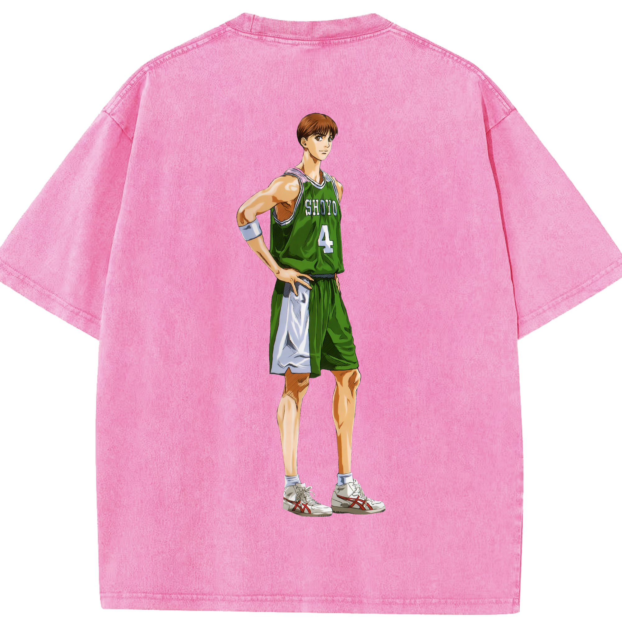 SLAM DUNK／スラムダンク 綿100% ヴィンテージ風 半袖Tシャツ（背面プリント）